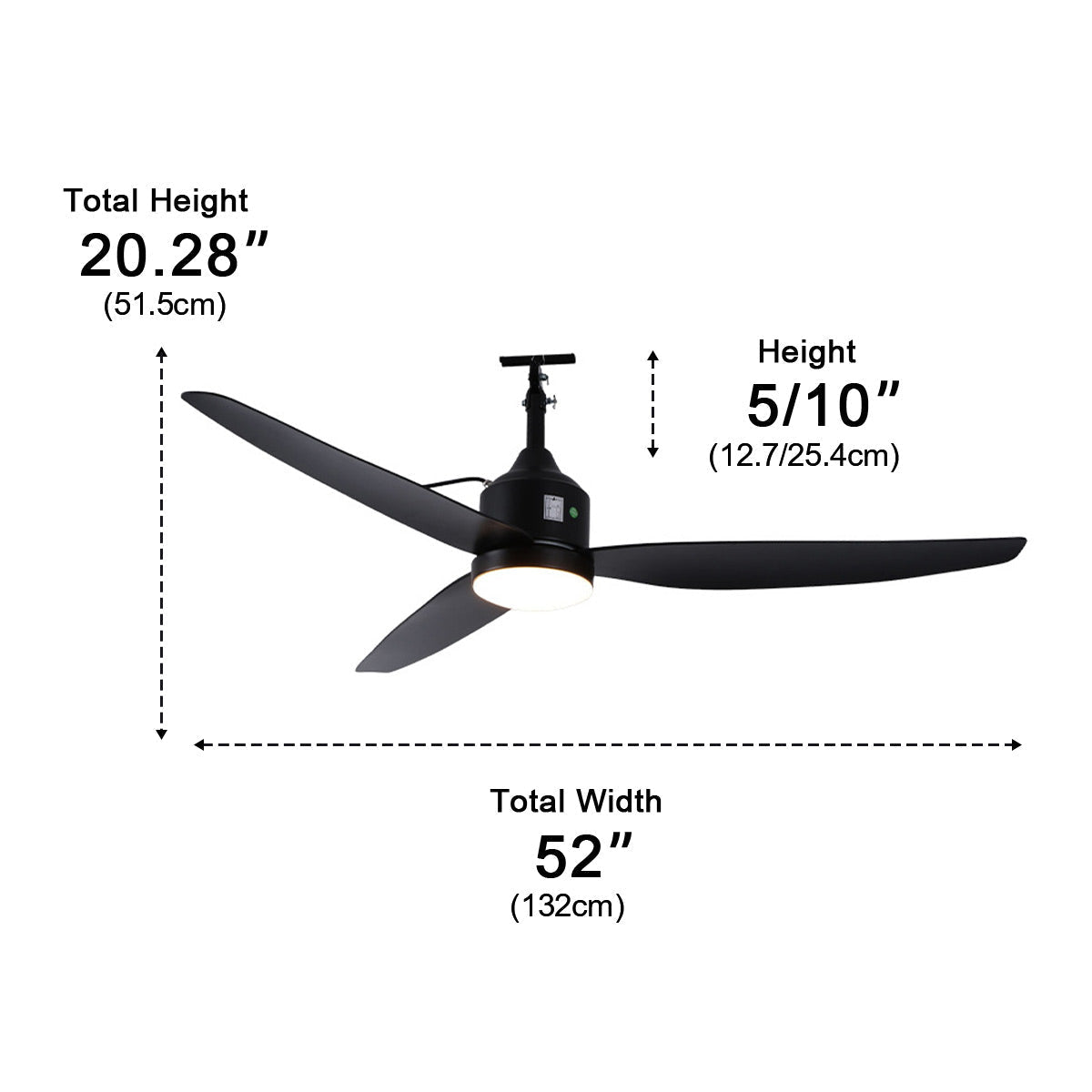 Modern Outdoor Dimmable DC Motor Reverse Frequency Ceiling Fan Light - Glimvale