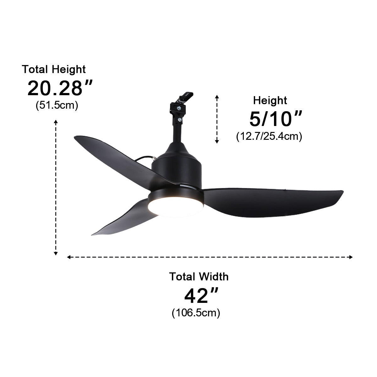 Modern Outdoor Dimmable DC Motor Reverse Frequency Ceiling Fan Light - Glimvale