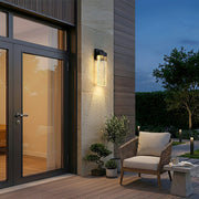 Modern Rectangular Crystal Bubble Waterproof LED Outdoor Wall Light - Glimvale