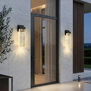 Modern Rectangular Crystal Bubble Waterproof LED Outdoor Wall Light - Glimvale