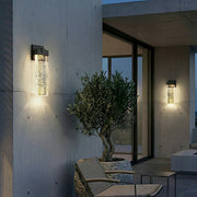 Modern Rectangular Crystal Bubble Waterproof LED Outdoor Wall Light - Glimvale