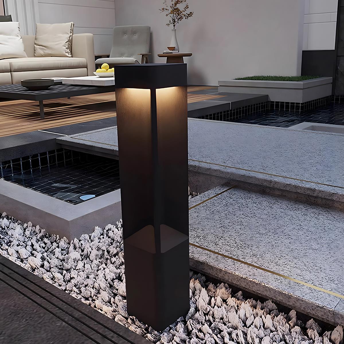 Modern Rectangular LED Outdoor Landscape Lighting - Glimvale