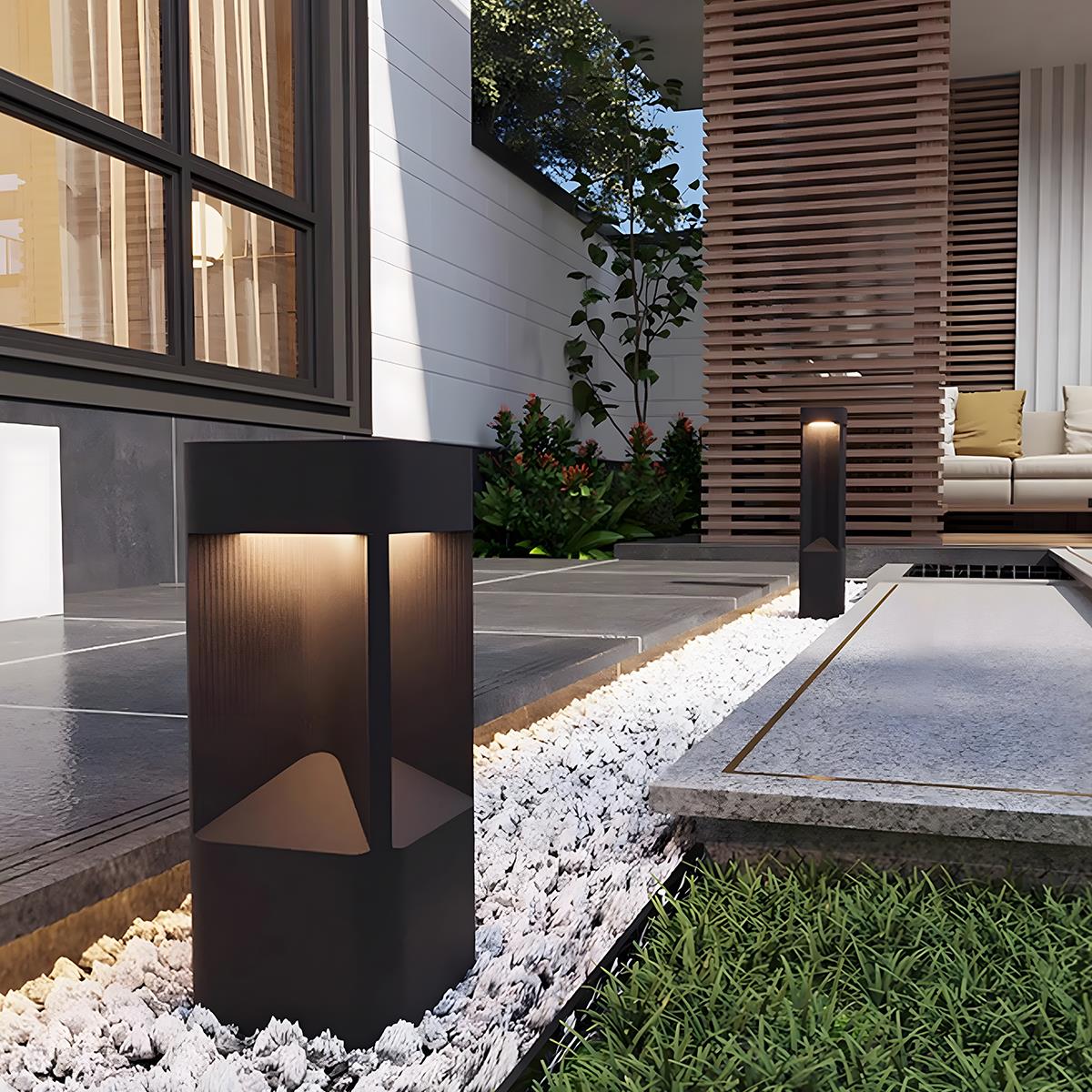 Modern Rectangular LED Outdoor Landscape Lighting - Glimvale