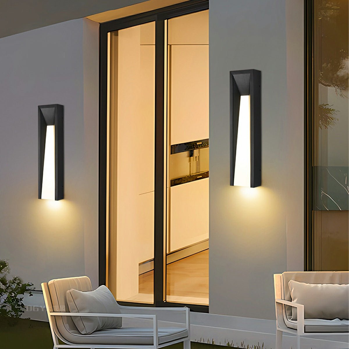 Modern Rusti Long Strip Waterproof Outdoor LED Porch Wall Light - Glimvale