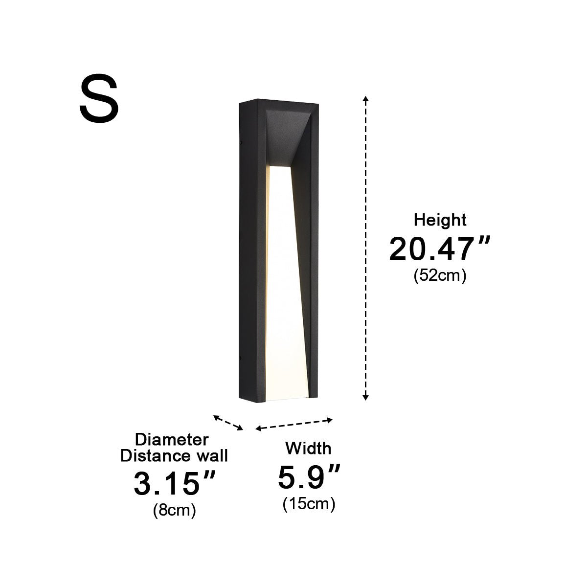 Modern Rusti Long Strip Waterproof Outdoor LED Porch Wall Light - Glimvale