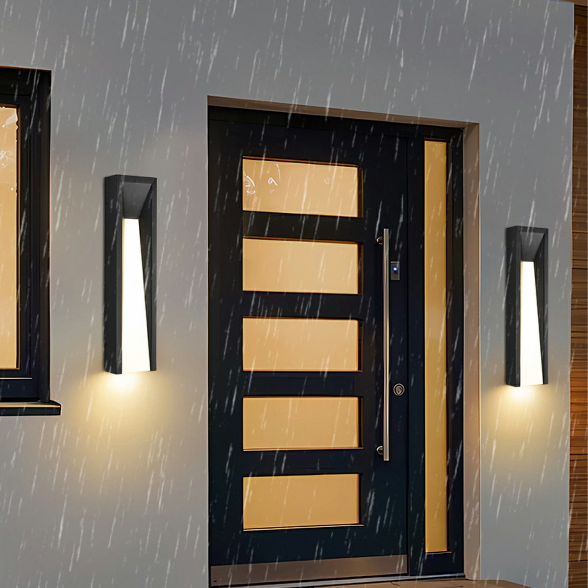 Modern Rusti Long Strip Waterproof Outdoor LED Porch Wall Light - Glimvale