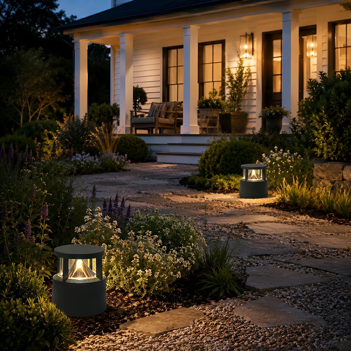 Modern Simple Outdoor Waterproof Pillar Lights Metal Aluminum Post Lights - Glimvale