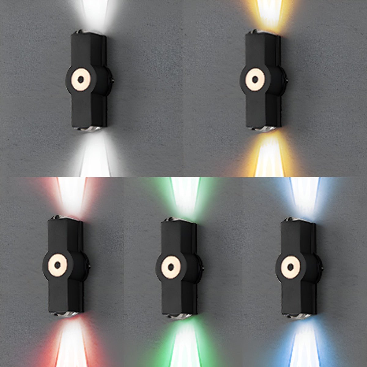 Modern Waterproof Black Outdoor LED Wall Lights Spotlights - Glimvale