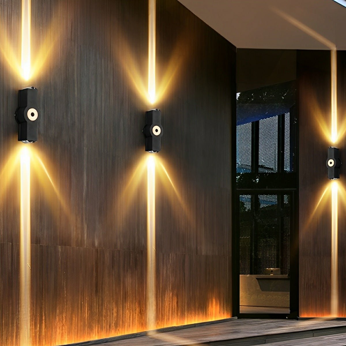 Modern Waterproof Black Outdoor LED Wall Lights Spotlights - Glimvale
