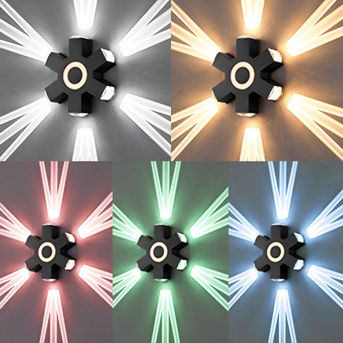 Modern Waterproof Black Outdoor LED Wall Lights Spotlights - Glimvale