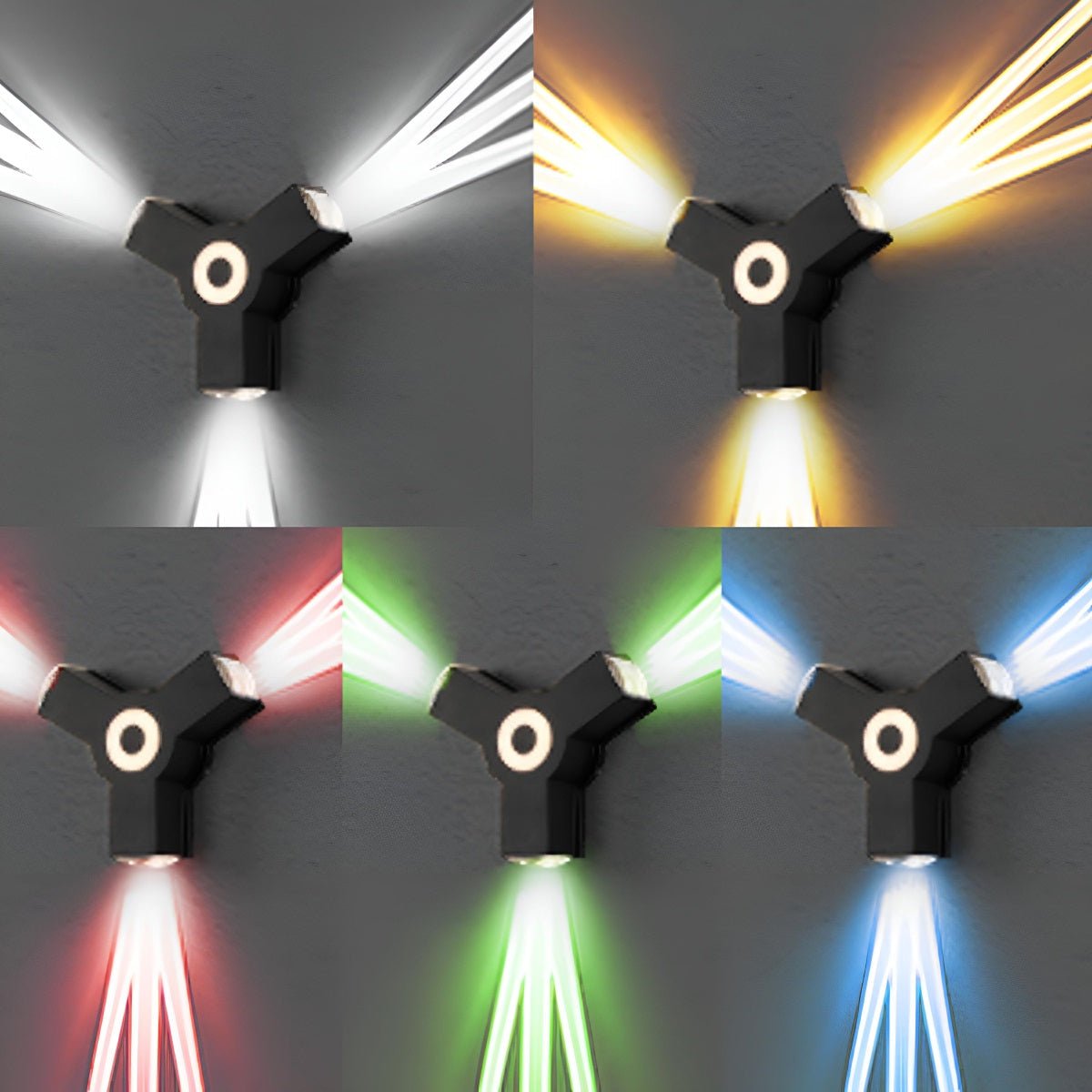 Modern Waterproof Black Outdoor LED Wall Lights Spotlights - Glimvale