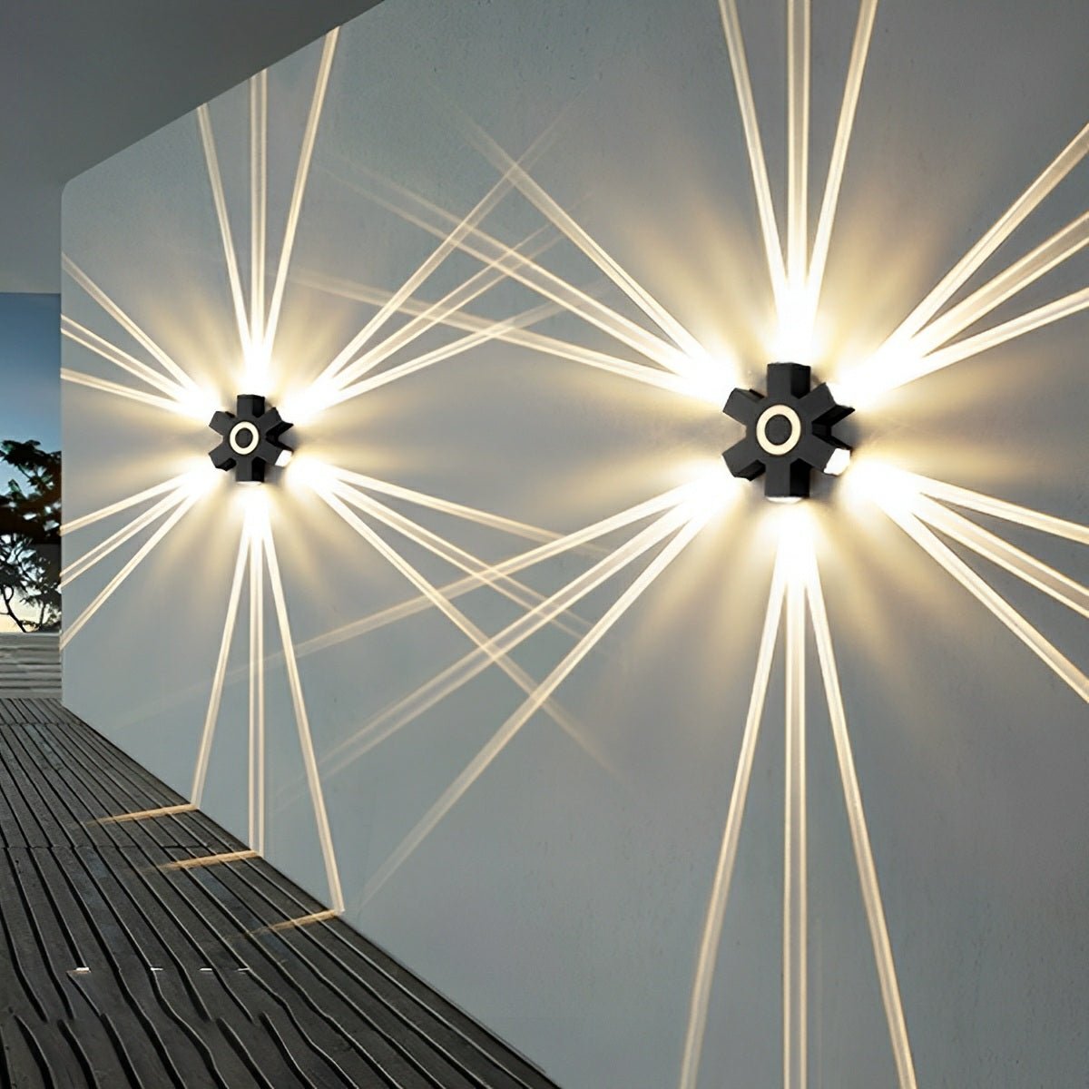 Modern Waterproof Black Outdoor LED Wall Lights Spotlights - Glimvale