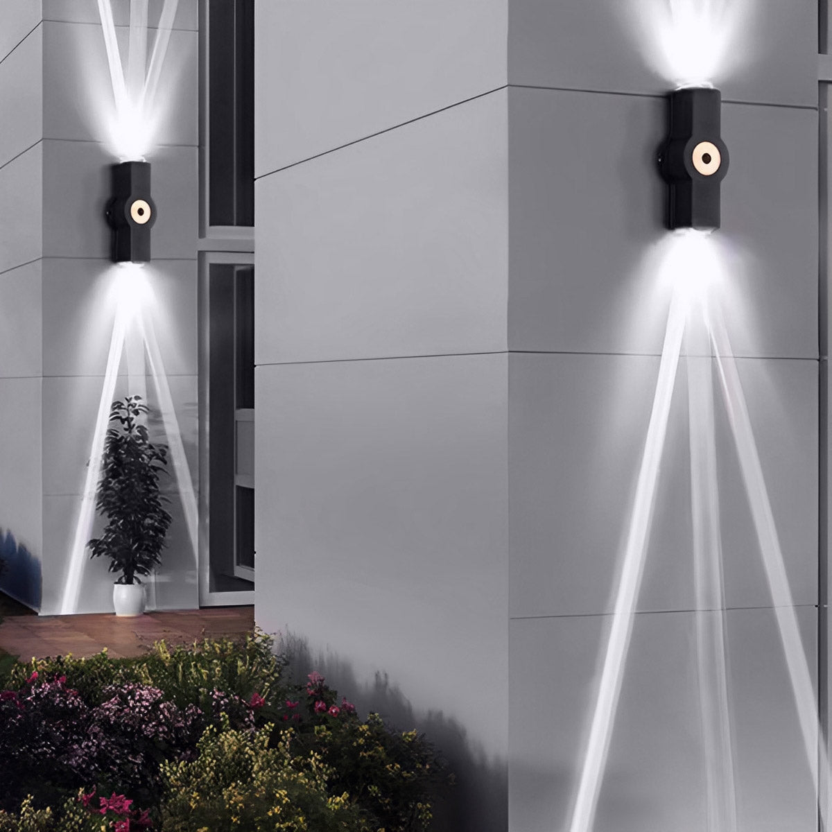 Modern Waterproof Black Outdoor LED Wall Lights Spotlights - Glimvale