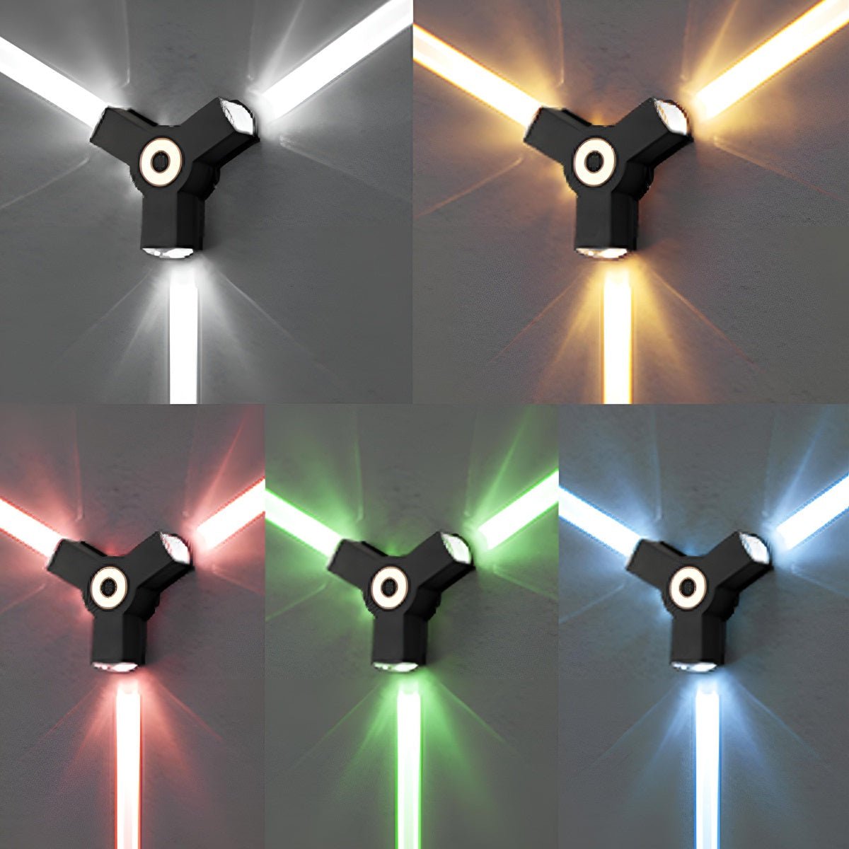 Modern Waterproof Black Outdoor LED Wall Lights Spotlights - Glimvale