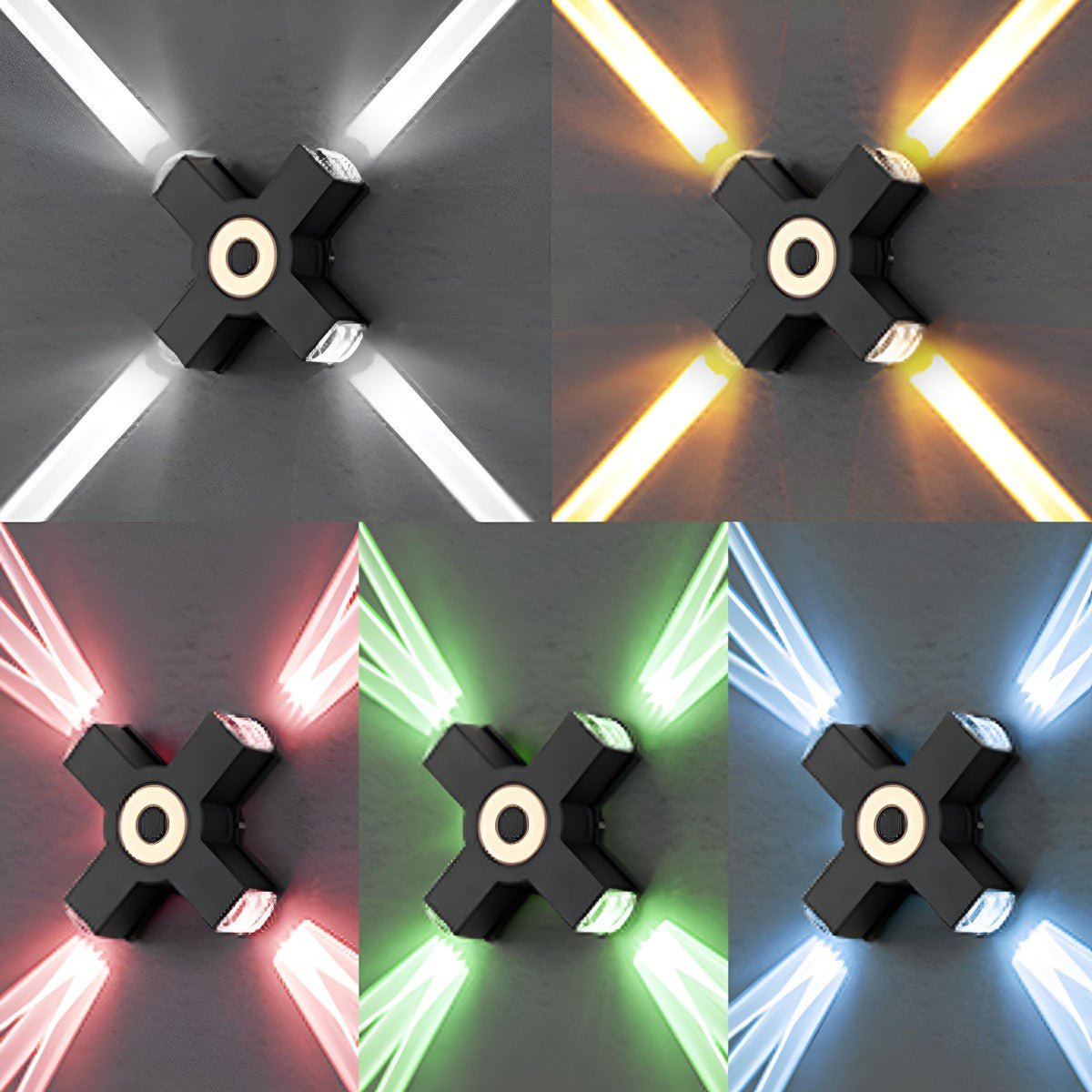 Modern Waterproof Black Outdoor LED Wall Lights Spotlights - Glimvale