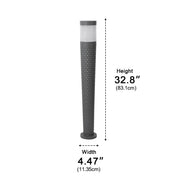 Modern Waterproof Cylinder Outdoor LED Lawn Pillar Lights - Glimvale