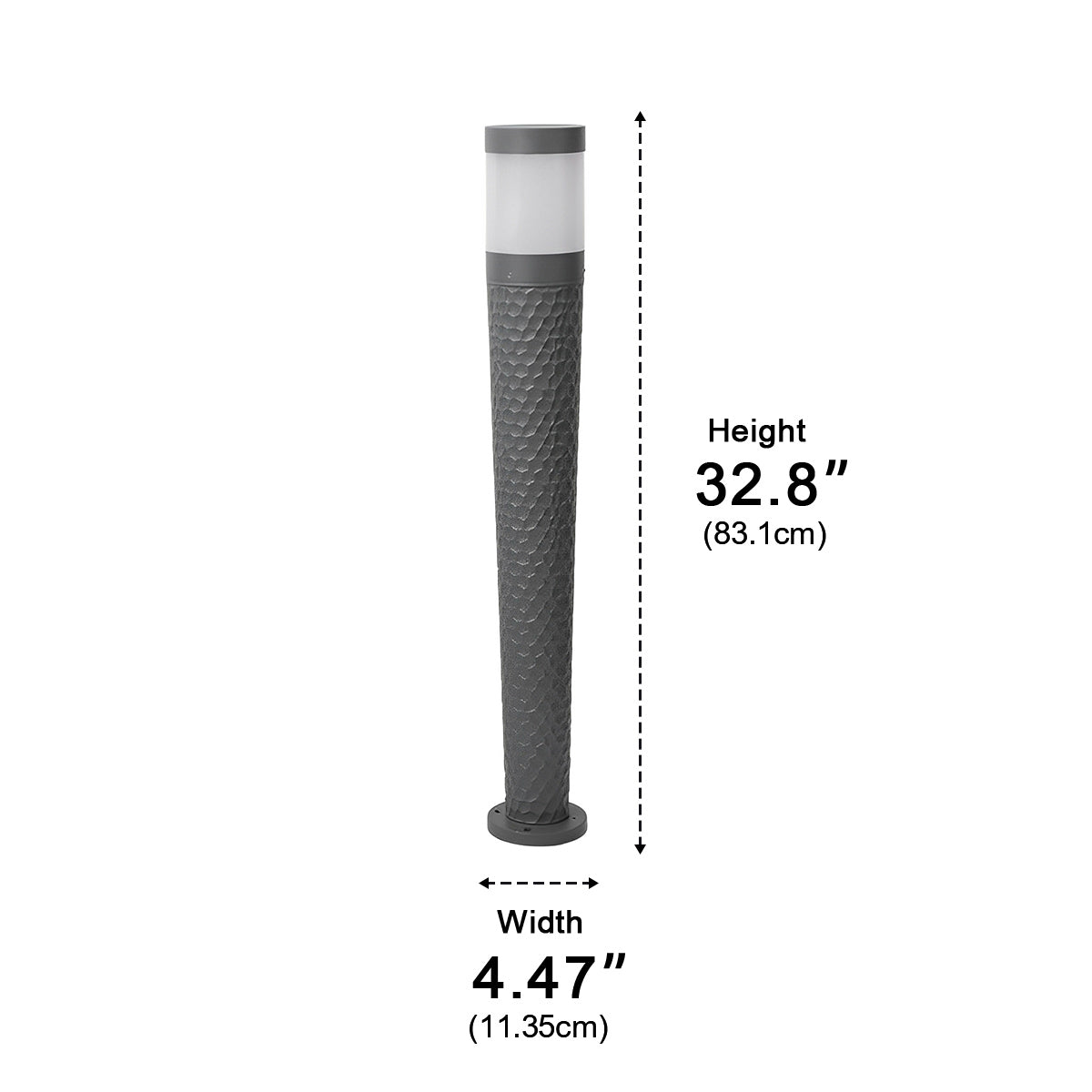 Modern Waterproof Cylinder Outdoor LED Lawn Pillar Lights - Glimvale