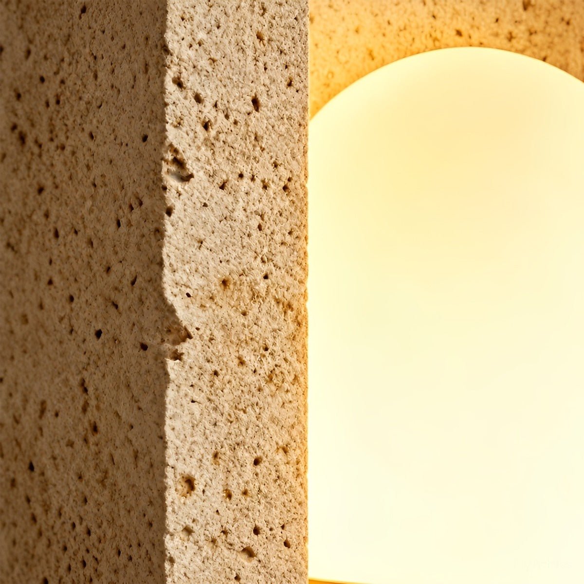Modern Waterproof Travertine LED Outdoor Wall Light - Glimvale