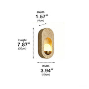 Modern Waterproof Travertine LED Outdoor Wall Light - Glimvale
