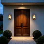 Modern Waterproof Travertine LED Outdoor Wall Light - Glimvale