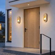 Modern Waterproof Travertine LED Outdoor Wall Light - Glimvale