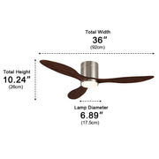 Modern Wing - inspired Blade Reverse Ceiling Fan - with Light - Glimvale