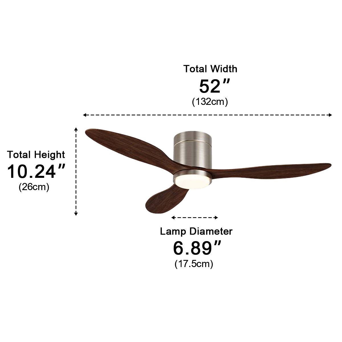 Modern Wing - inspired Blade Reverse Ceiling Fan - with Light - Glimvale
