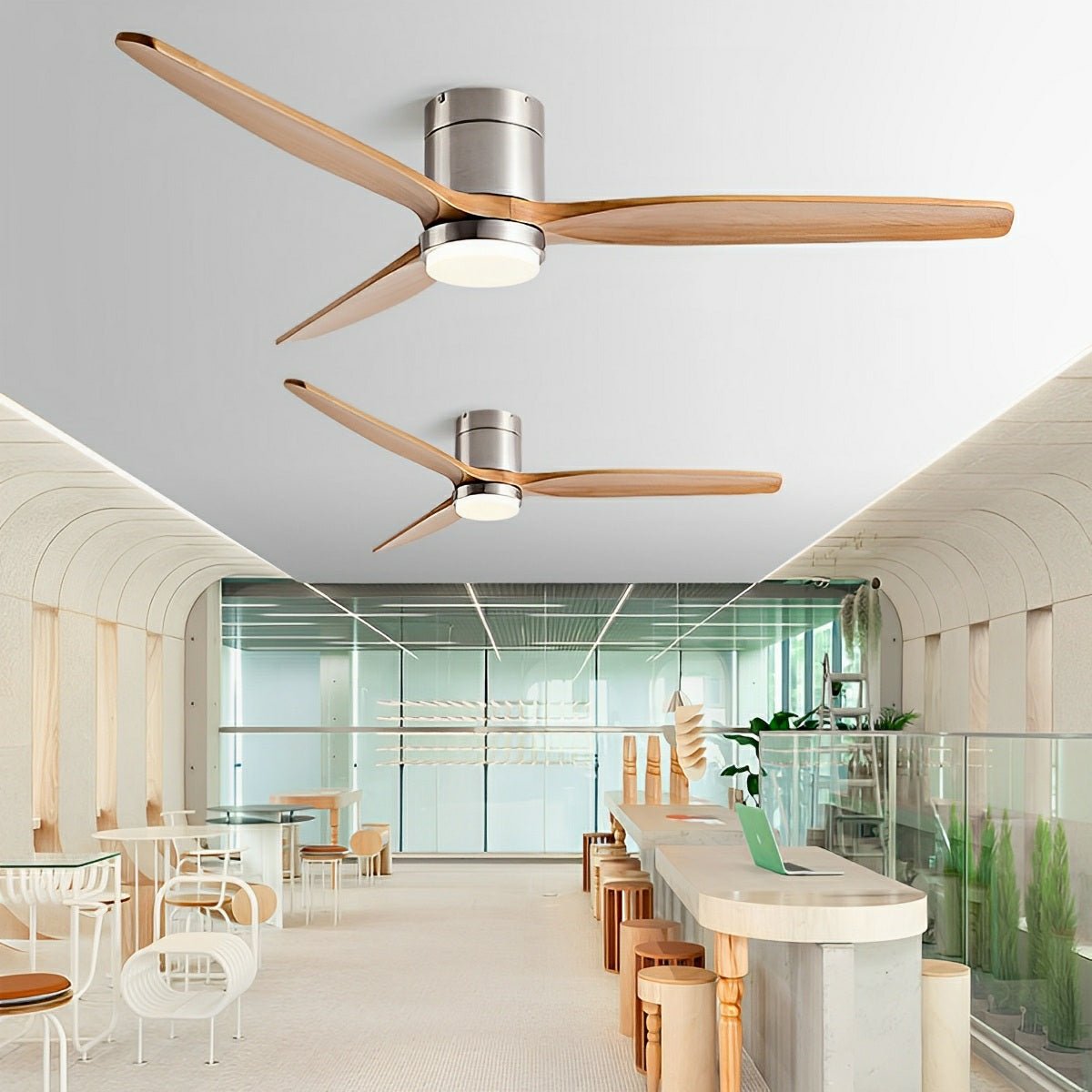 Modern Wood 6 - Speed Reverse Fan Ceiling Fan Light - Glimvale