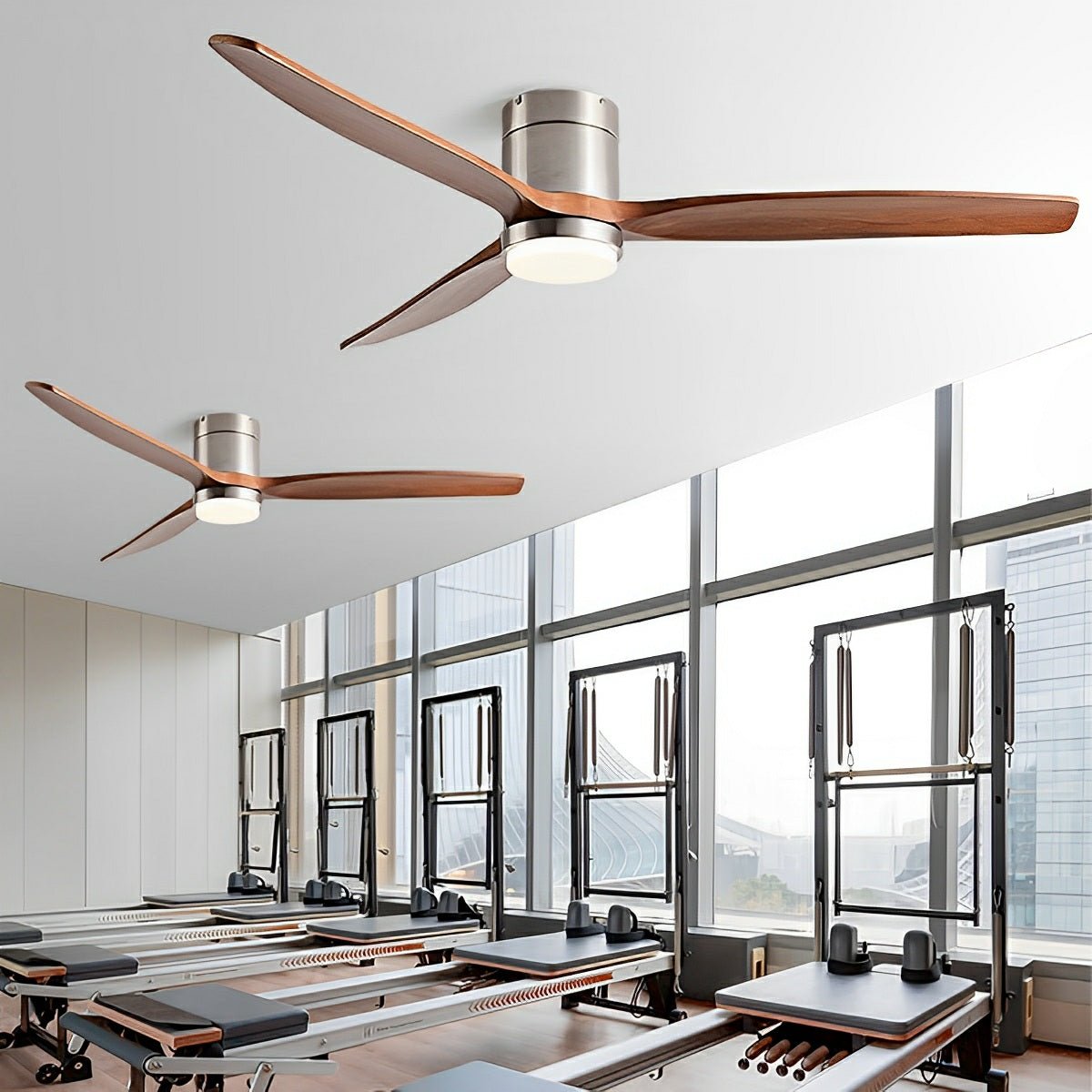 Modern Wood 6 - Speed Reverse Fan Ceiling Fan Light - Glimvale