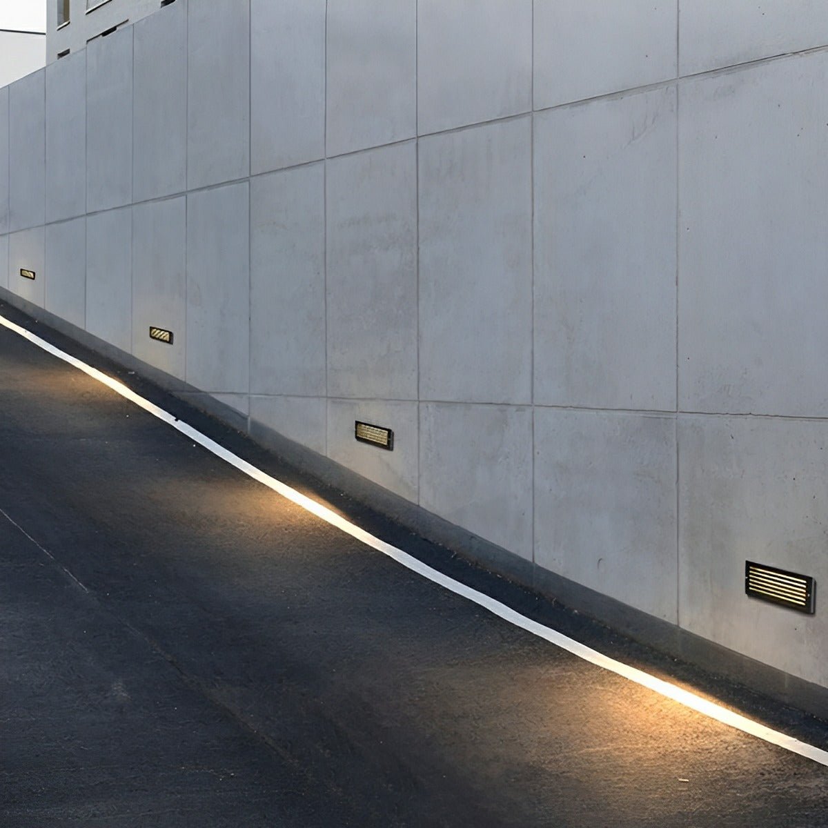 Outdoor Minimalist LED Recessed Stairway Wall Lights - Glimvale
