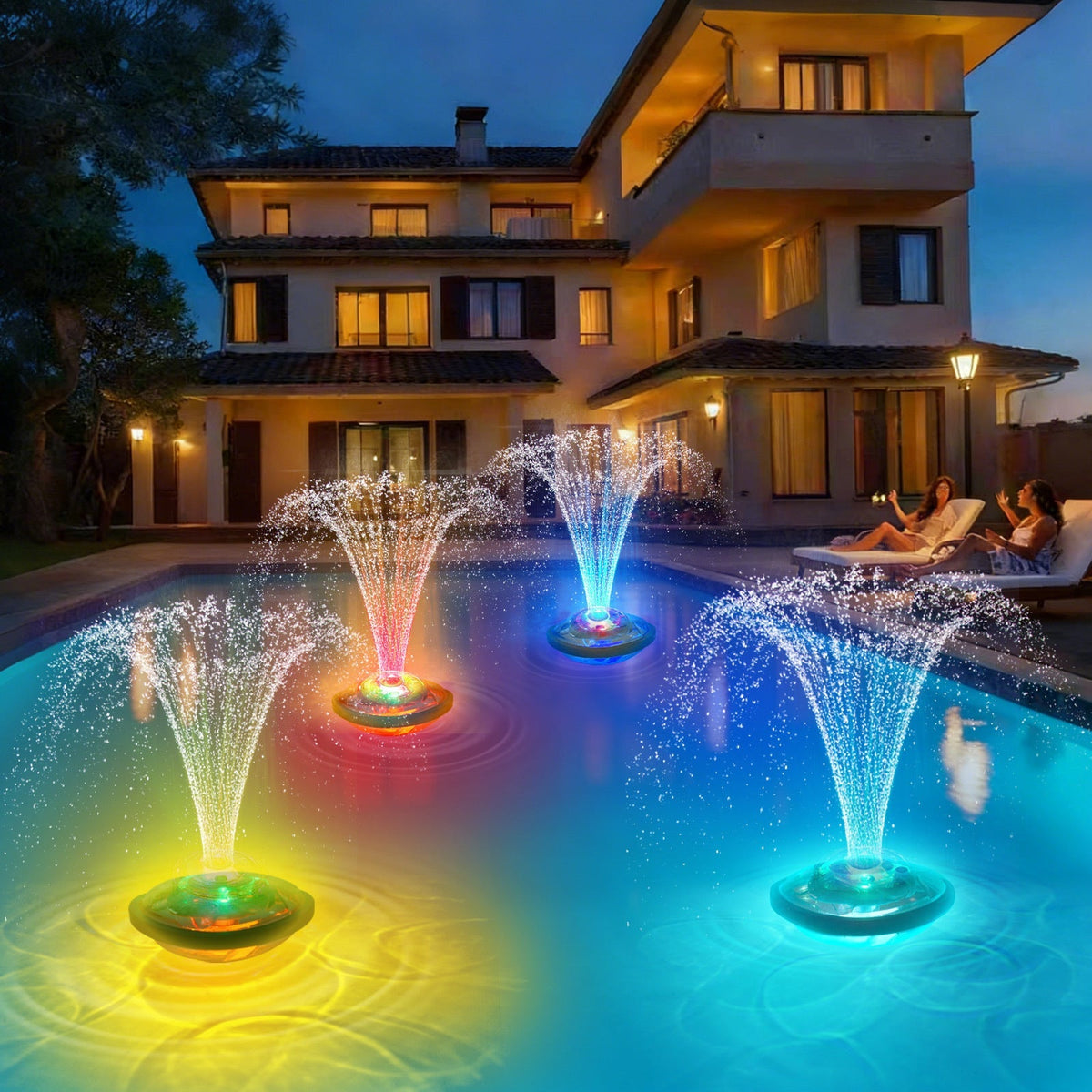 Outdoor RGB Floating Fountain Pool Light - Glimvale