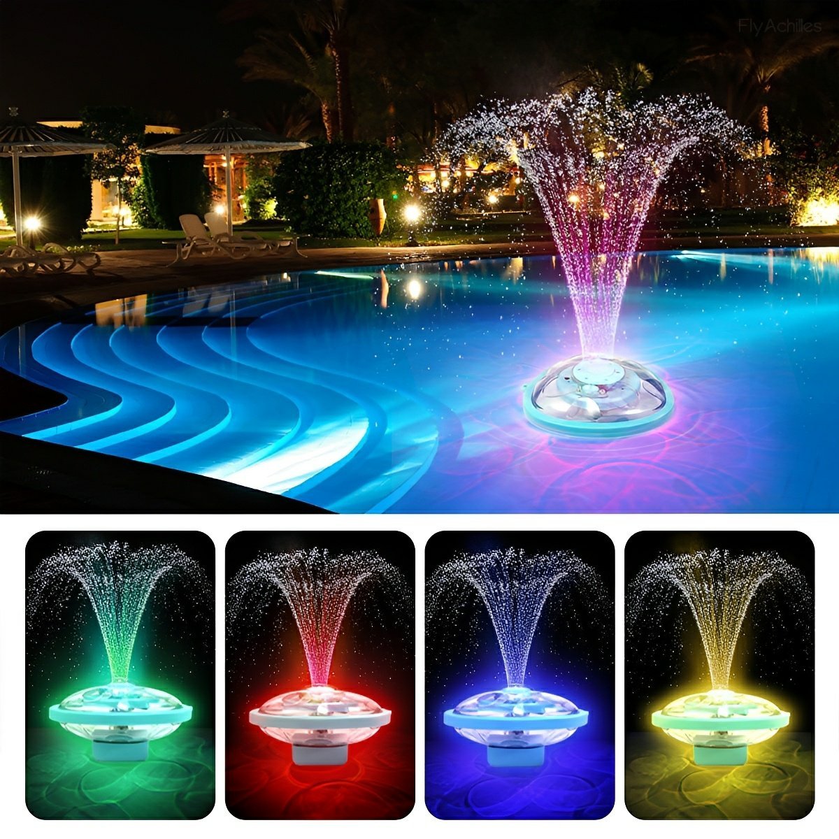 Outdoor RGB Floating Fountain Pool Light - Glimvale