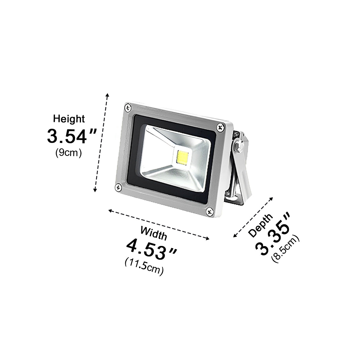 Outdoor Waterproof Super Bright Industrial LED Wall Floodlight - Glimvale