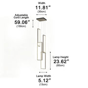 Rectangle LED Chandelier – Modern Minimalist - Glimvale