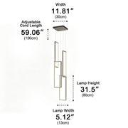 Rectangle LED Chandelier – Modern Minimalist - Glimvale