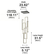 Rectangle LED Chandelier – Modern Minimalist - Glimvale