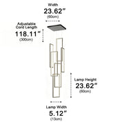 Rectangle LED Chandelier – Modern Minimalist - Glimvale