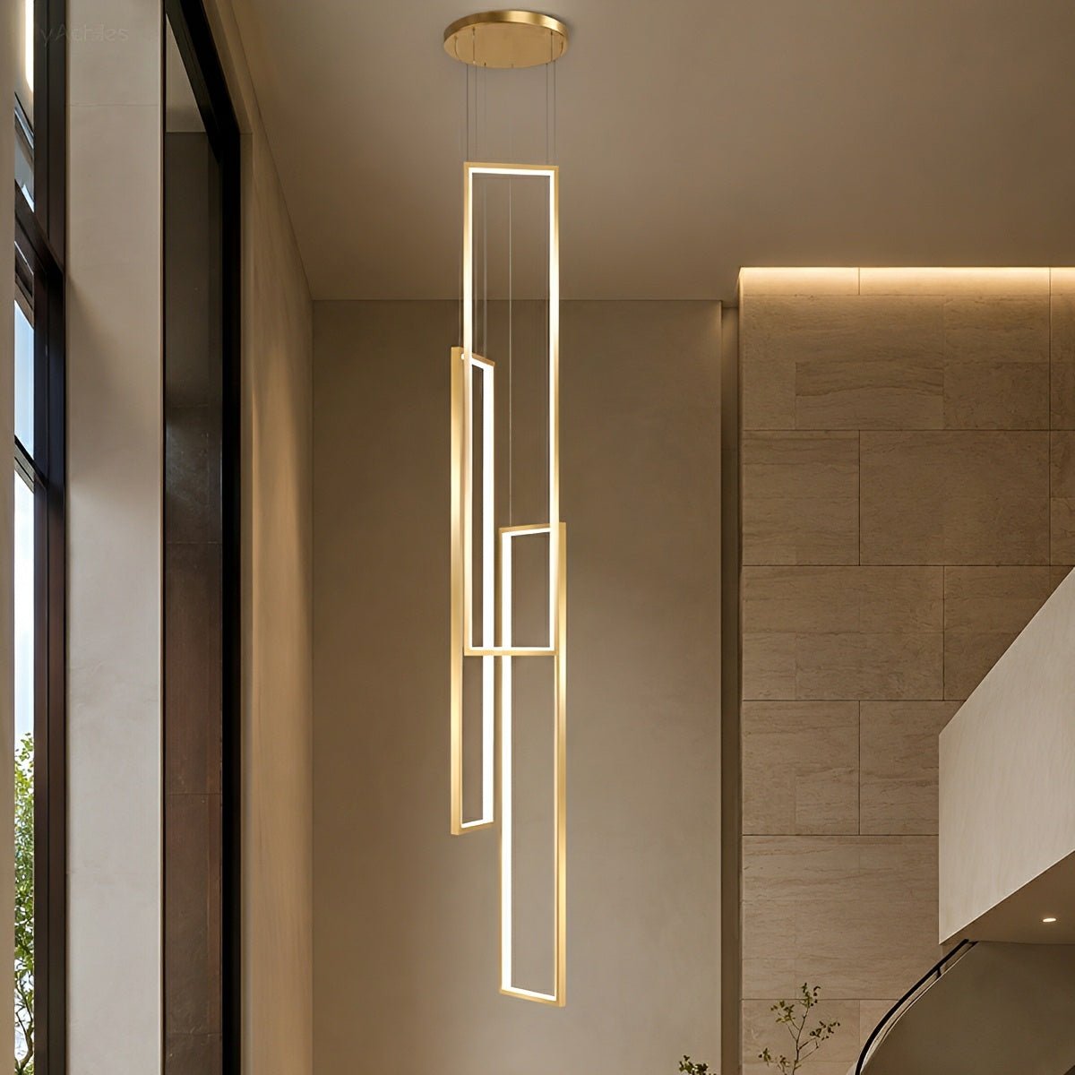 Rectangle LED Chandelier – Modern Minimalist - Glimvale