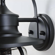 Retro Black Waterproof Lantern Outdoor Wall Sconces - Glimvale
