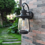 Retro Black Waterproof Lantern Outdoor Wall Sconces - Glimvale