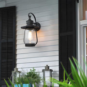 Retro Black Waterproof Lantern Outdoor Wall Sconces - Glimvale