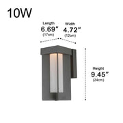 Rustic Modern Geometric Sculptural Waterproof Outdoor LED Porch Wall Lights - Glimvale