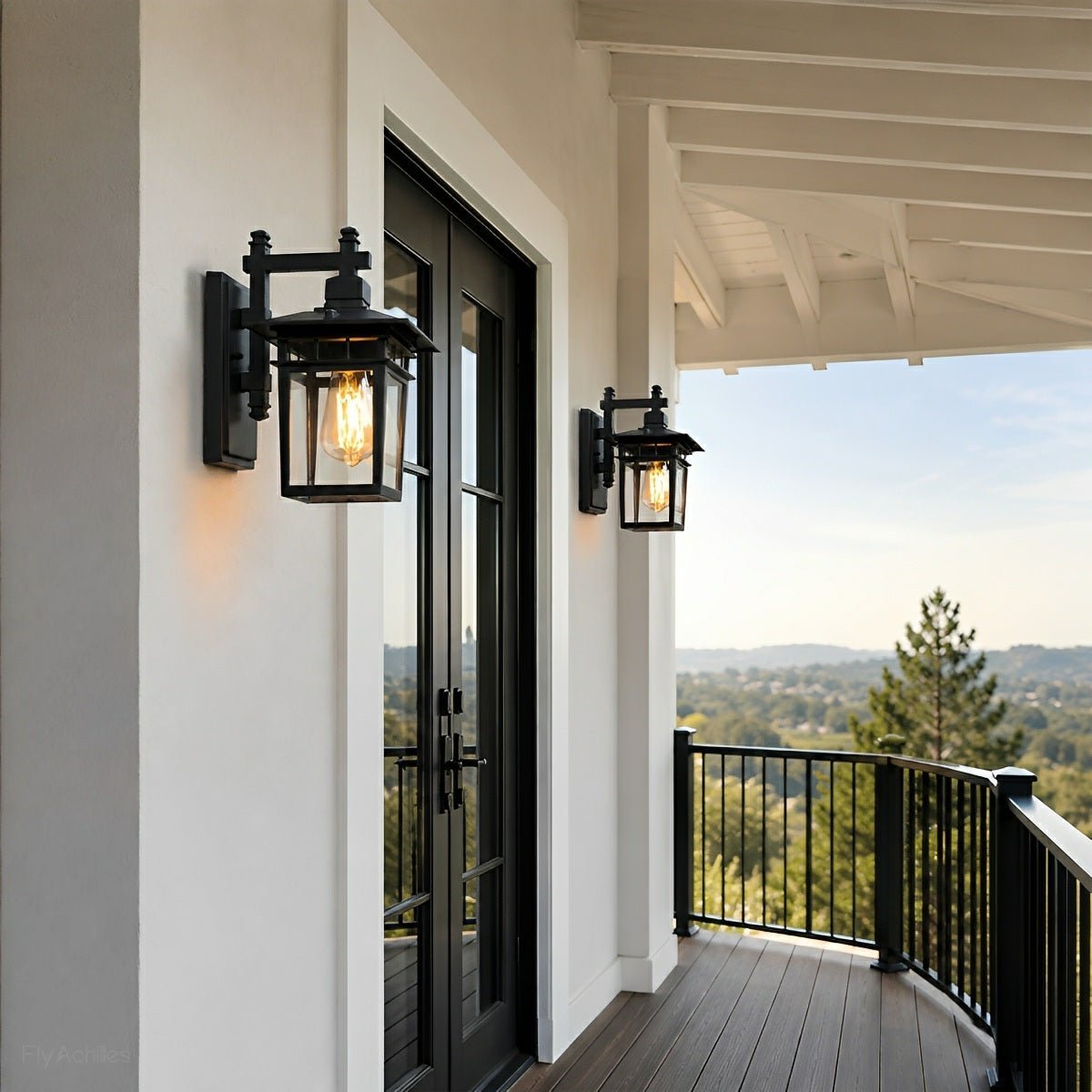 Rustic Square Waterproof Outdoor LED Porch Wall Light - Glimvale