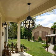 Rustic Waterproof Globe Outdoor Light Pendant Light Hanging Lantern - Glimvale