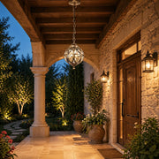 Rustic Waterproof Globe Outdoor Light Pendant Light Hanging Lantern - Glimvale