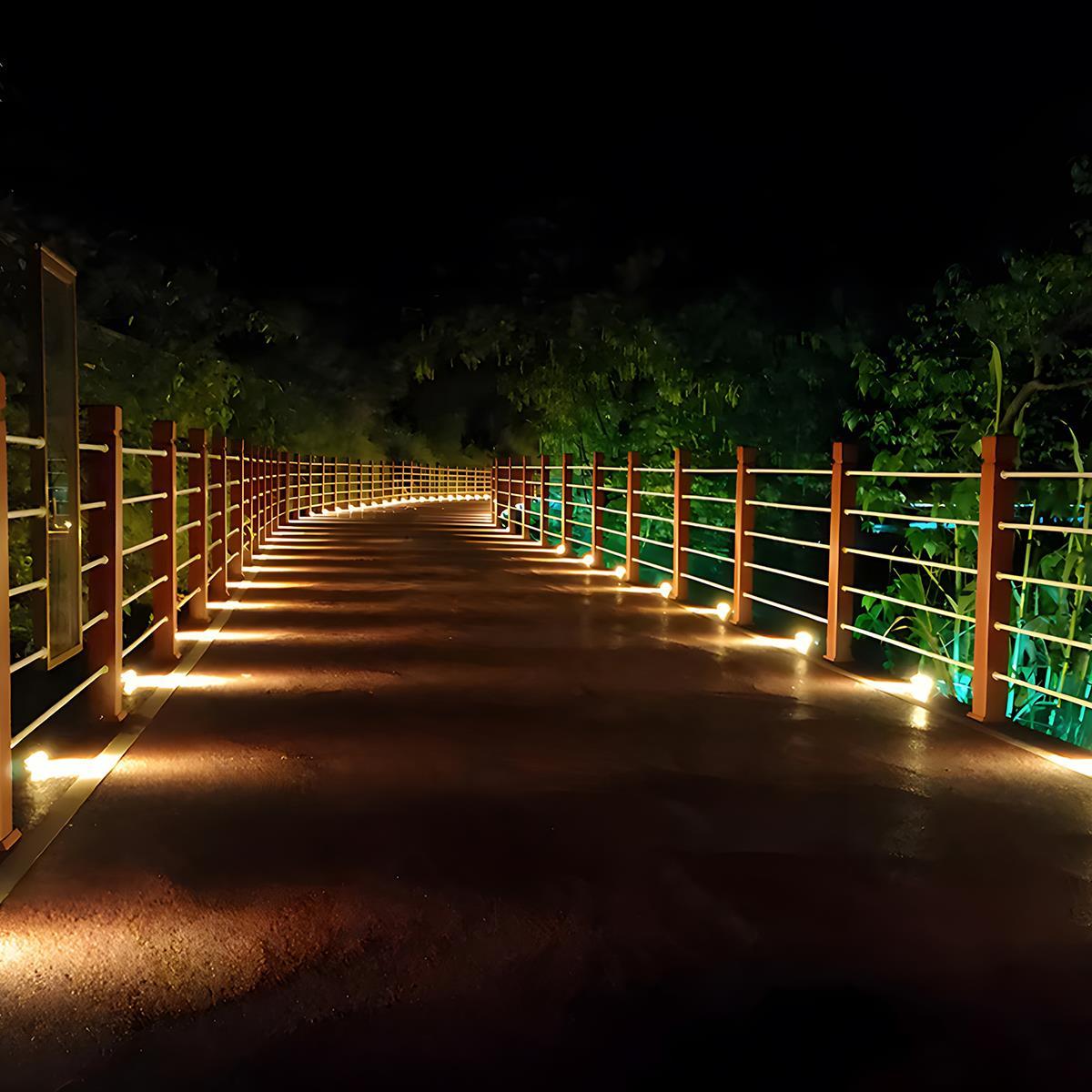Solar Outdoor Waterproof RGB LED Step Deck Lights Star Stairs - Glimvale