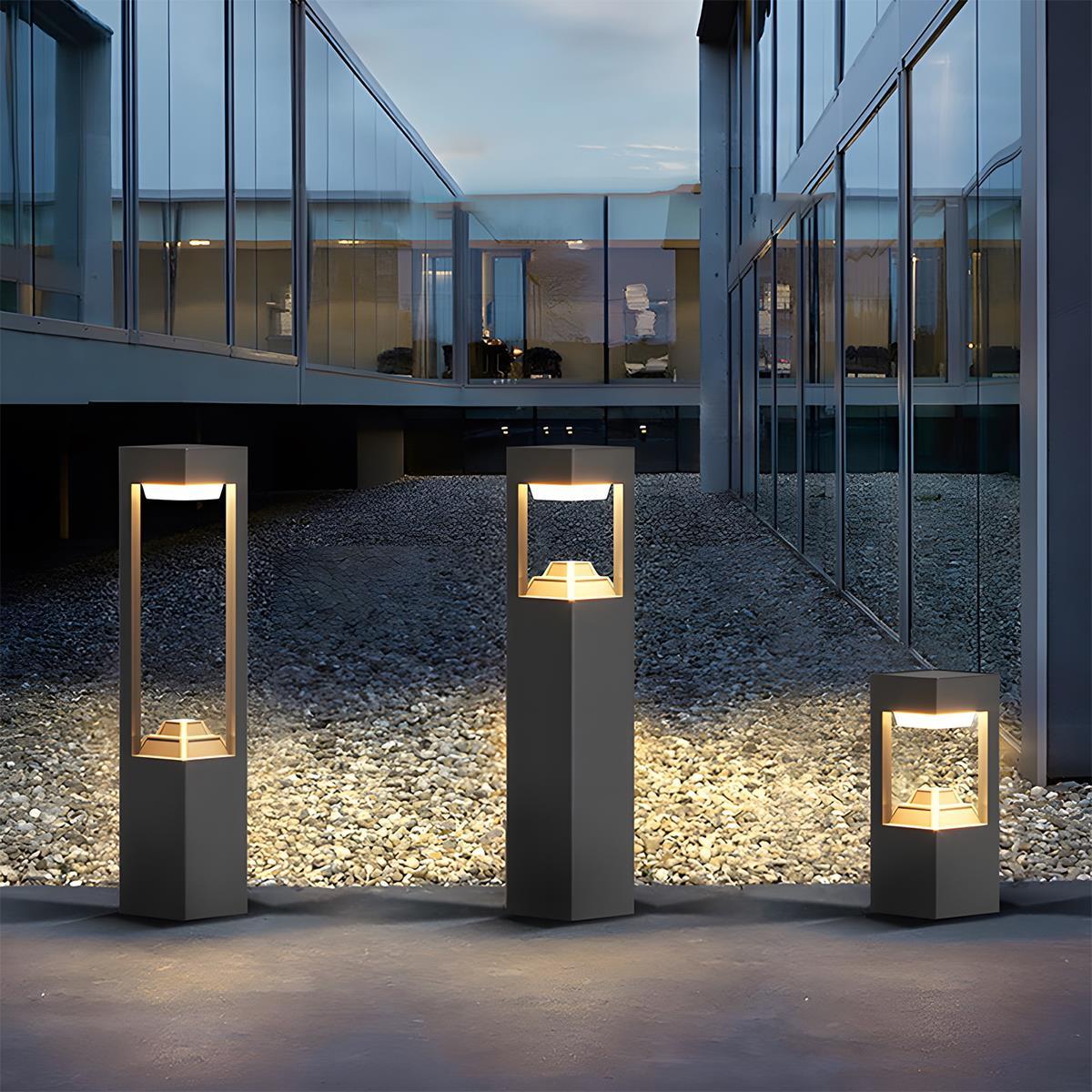Solar Rectangular LED Outdoor Landscape Lighting - Glimvale
