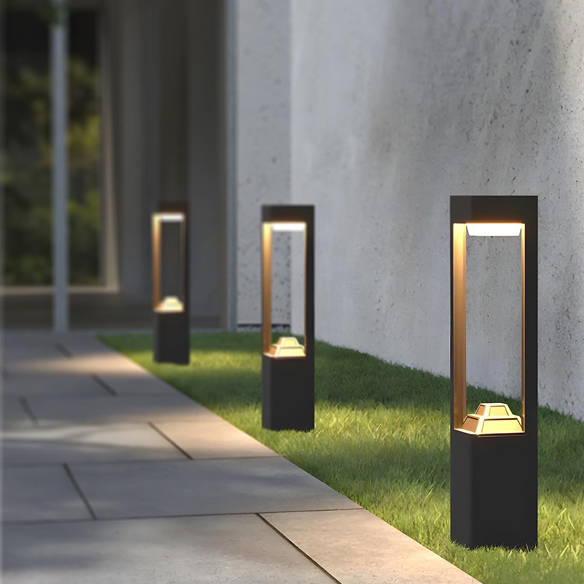 Solar Rectangular LED Outdoor Landscape Lighting - Glimvale