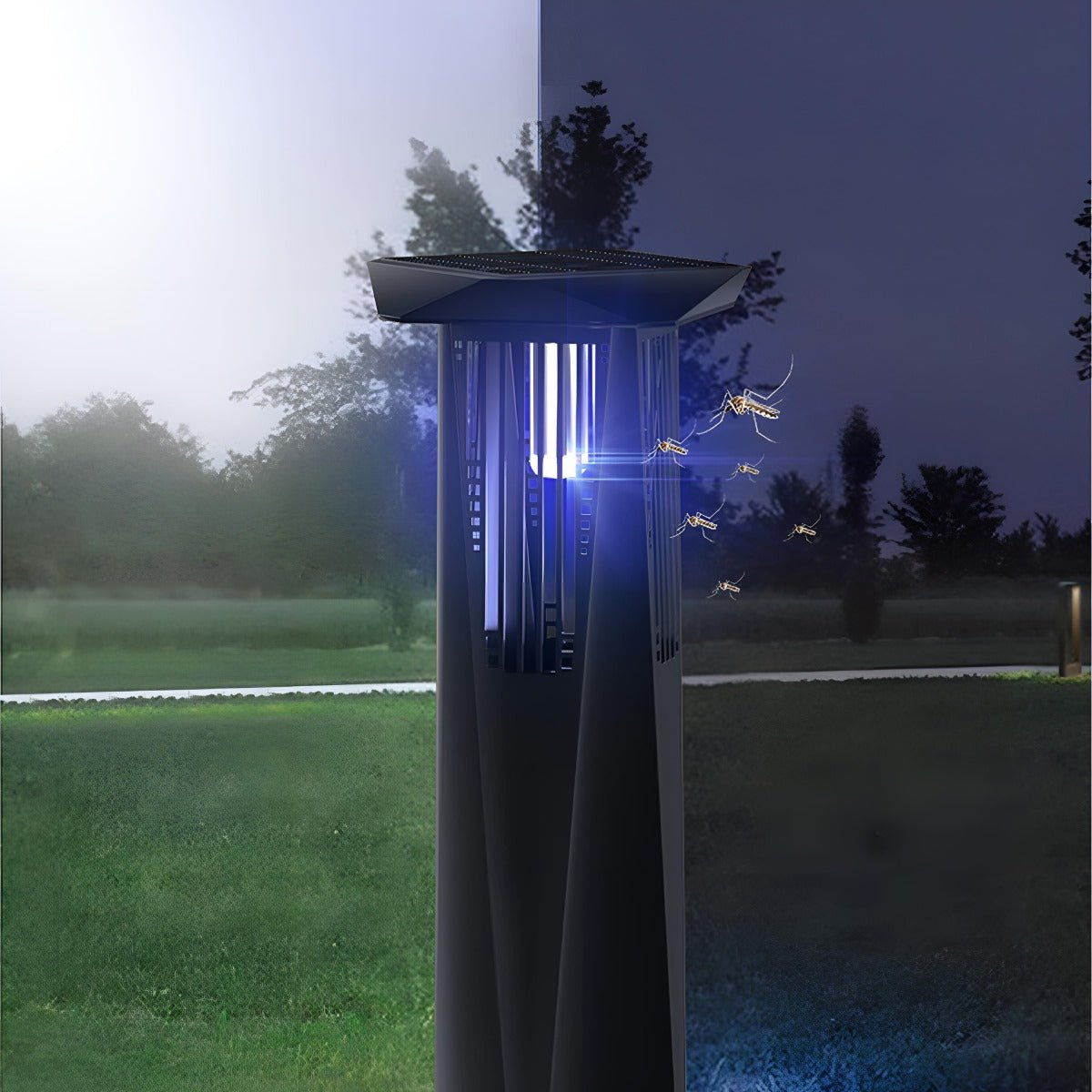 Solar Waterproof LED Outdoor Mosquito Bug Zapper Killer Lawn Lights - Glimvale