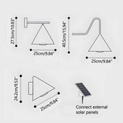 Solar Waterproof Modern Minimalist Bell LED Outdoor Wall Sconces - Glimvale